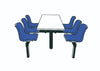 Six Seater Premium Canteen Tables one way entry line drawing (4606302158883)