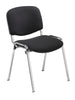 Club Chrome Frame Reception Chairs black front (5969837686955)
