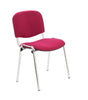 Club Chrome Frame Reception Chairs claret front (5969837686955)