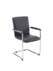 Leather Look Modern Reception Room Chair front (5969837818027)