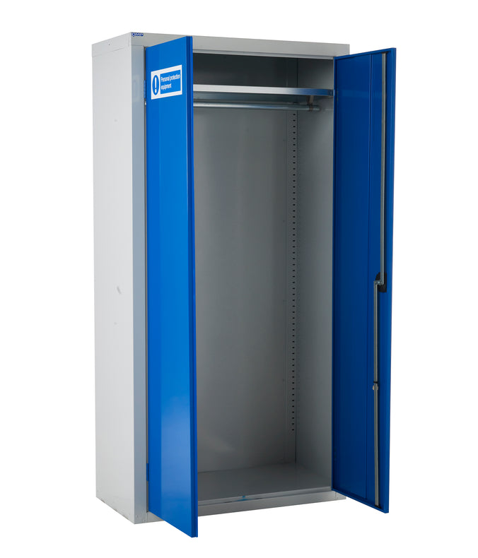 Workplace PPE Clothing Cabinets open door (4804355358755)