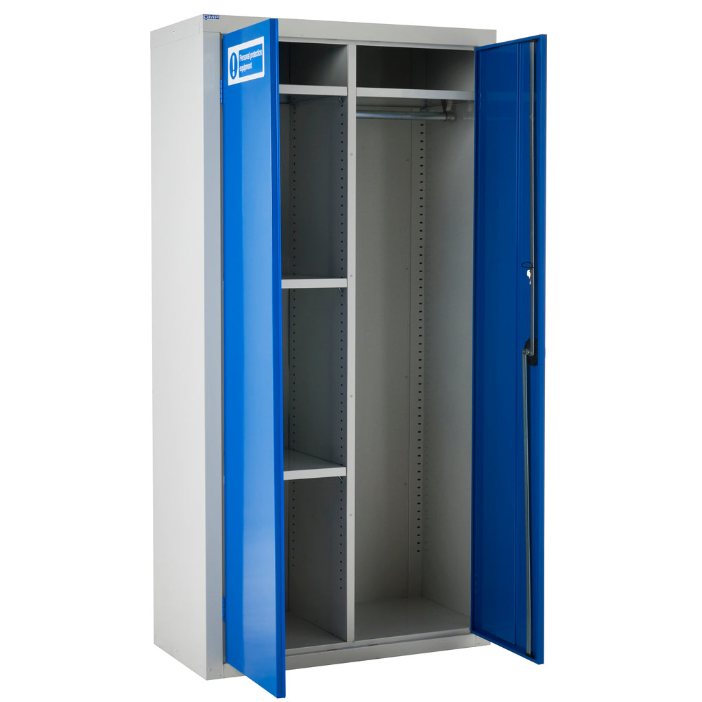 Workplace PPE Clothing Cabinets open door (4804355358755)