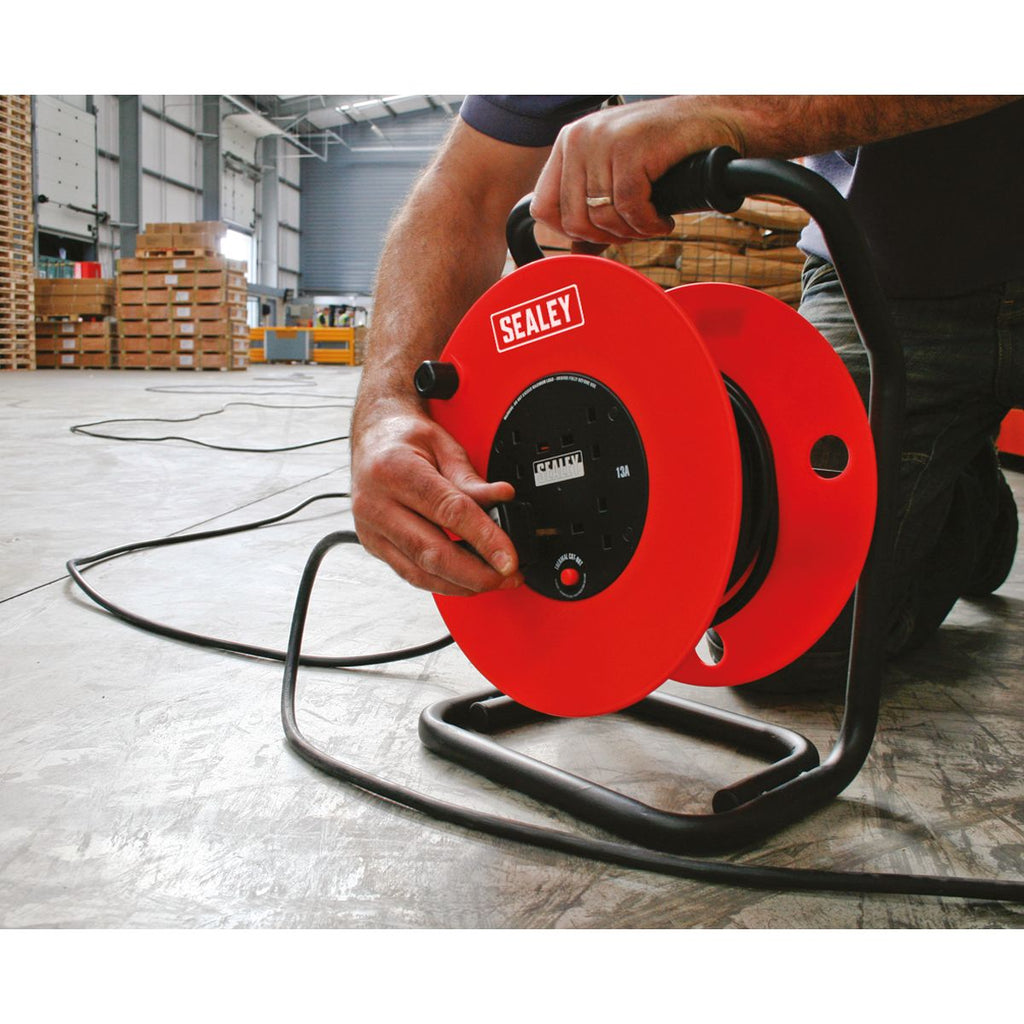 Heavy Duty Cable Reels with 4 x 230V Sockets in warehouse (4623131443235)