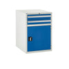 Lockable Door Metal Cabinet with 2 Drawers 825mm (H) x 600mm (W) x 650mm (D) blue (6103952588971)
