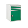 Lockable Door Metal Cabinet with 2 Drawers 825mm (H) x 600mm (W) x 650mm (D) green (6103952588971)
