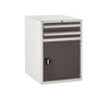 Lockable Door Metal Cabinet with 2 Drawers 825mm (H) x 600mm (W) x 650mm (D) black (6103952588971)