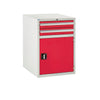 Lockable Door Metal Cabinet with 2 Drawers 825mm (H) x 600mm (W) x 650mm (D) red (6103952588971)