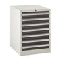 7 Drawer Metal Euroslide Cabinet 825mm (H) x 600mm (W) x 650mm (D) black (6103952654507)
