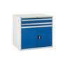 Lockable Door Metal Cabinet with 2 Drawers 825mm (H) x 900mm (W) x 650mm (D) blue (6103952588971)