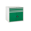 Lockable Door Metal Cabinet with 2 Drawers 825mm (H) x 900mm (W) x 650mm (D) green (6103952588971)