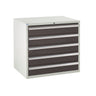 5 Drawer Metal Euroslide Cabinet 825mm (H) x 900mm (W) x 650mm (D) black (6103952621739)