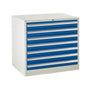 7 Drawer Metal Euroslide Cabinet 825mm (H) x 900mm (W) x 650mm (D) blue (6103952654507)