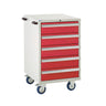 EUC986065CMR Mobile Tool Cabinet with 5 Drawers (Same Sizes) Red (4483363012643)