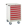 EUC986065VMR Mobile Tool Cabinet with 7 Drawers Red (4483363143715)
