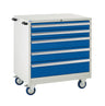 EUC9890655MB Mobile Tool Cabinet with 5 Drawers (Various Sizes) Blue (4483363078179)
