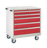 EUC9890655MR Mobile Tool Cabinet with 5 Drawers (Various Sizes) Red (4483363078179)