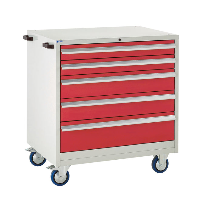 EUC9890655MR Mobile Tool Cabinet with 5 Drawers (Various Sizes) Red (4483363078179)