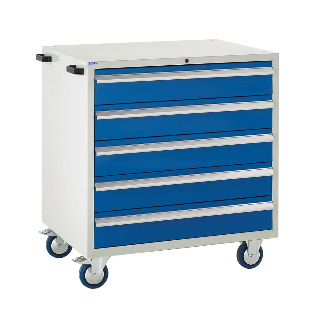EUC989065CMB Mobile Tool Cabinet with 5 Drawers (Same Sizes) Blue (4483363012643)
