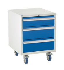 Mobile Under Bench Roller Cabinet with 3 Drawers
