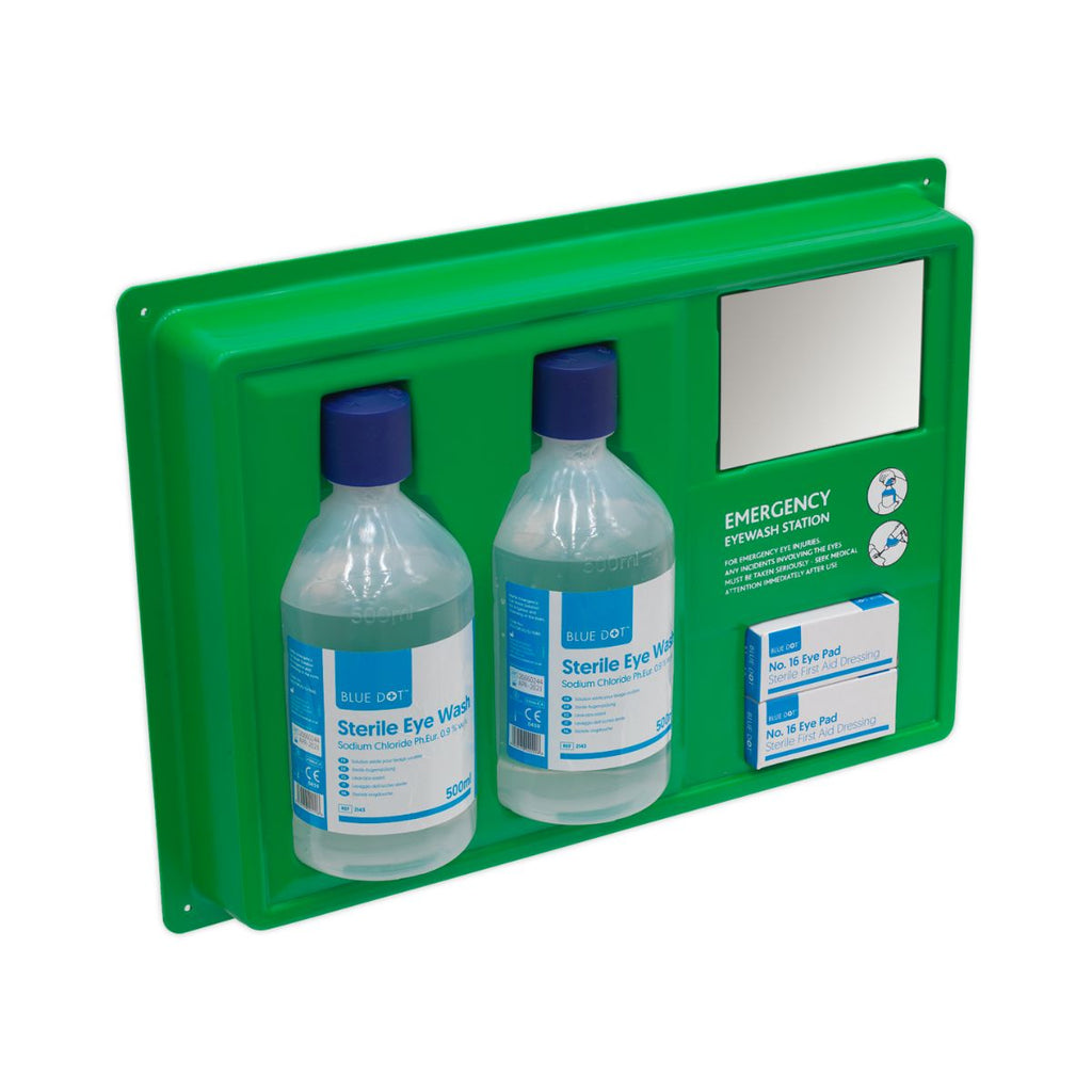 Eye Wash Station with 500ml Saline Bottles (4628465385507)