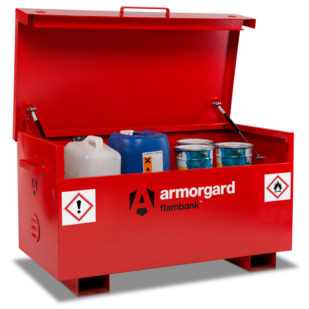 FlamBank Red Ultra-Tough Metal Storage Chest-FB2-open (4445004529699)