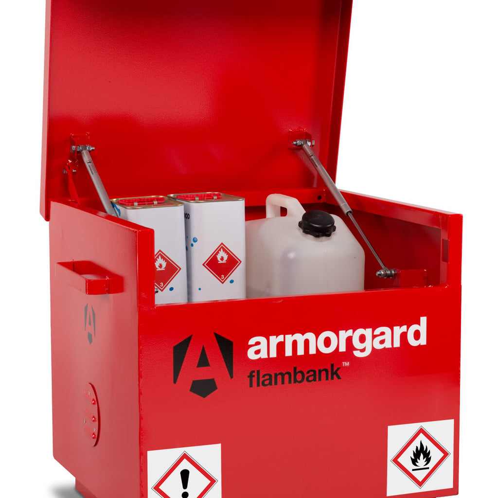 FlamBank Red Ultra-Tough Metal Storage Chest-FB21-open (4445004529699)