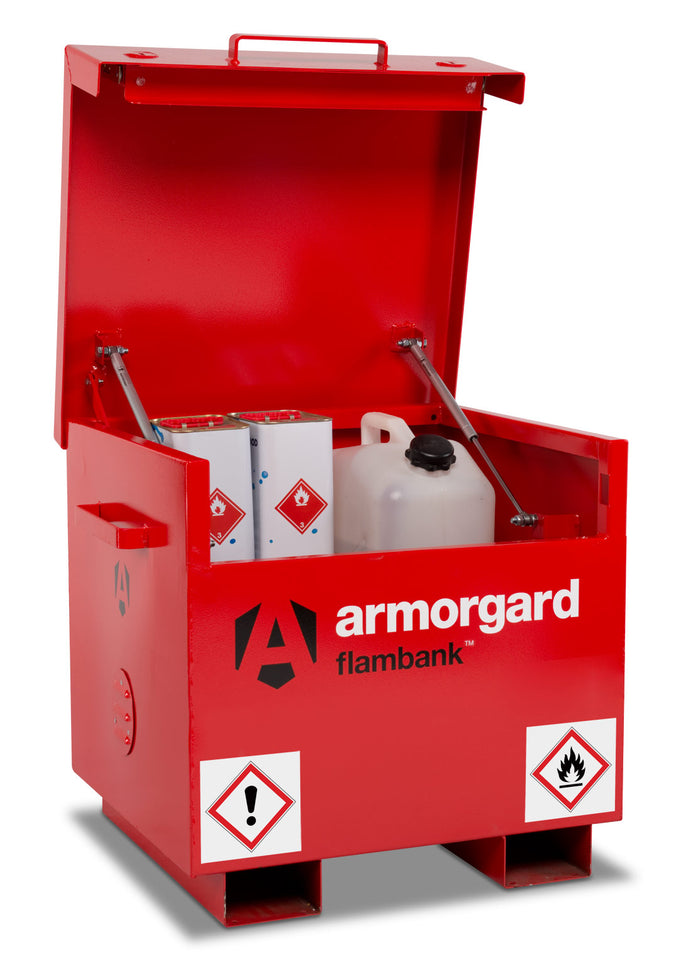 FlamBank Red Ultra-Tough Metal Storage Chest-FB21-open (4445004529699)