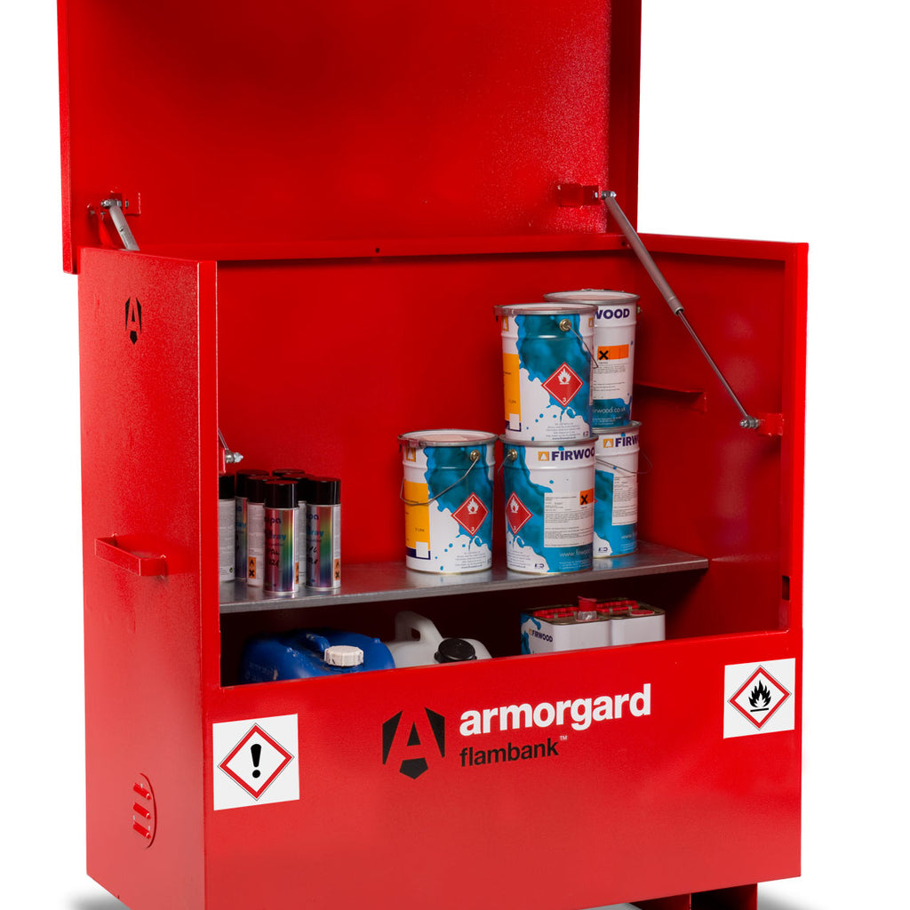 FlamBank Red Ultra-Tough Metal Storage Chest-FBC4-open (4445004529699)