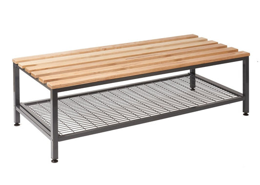 double changing room bench with tray (4485757763619)
