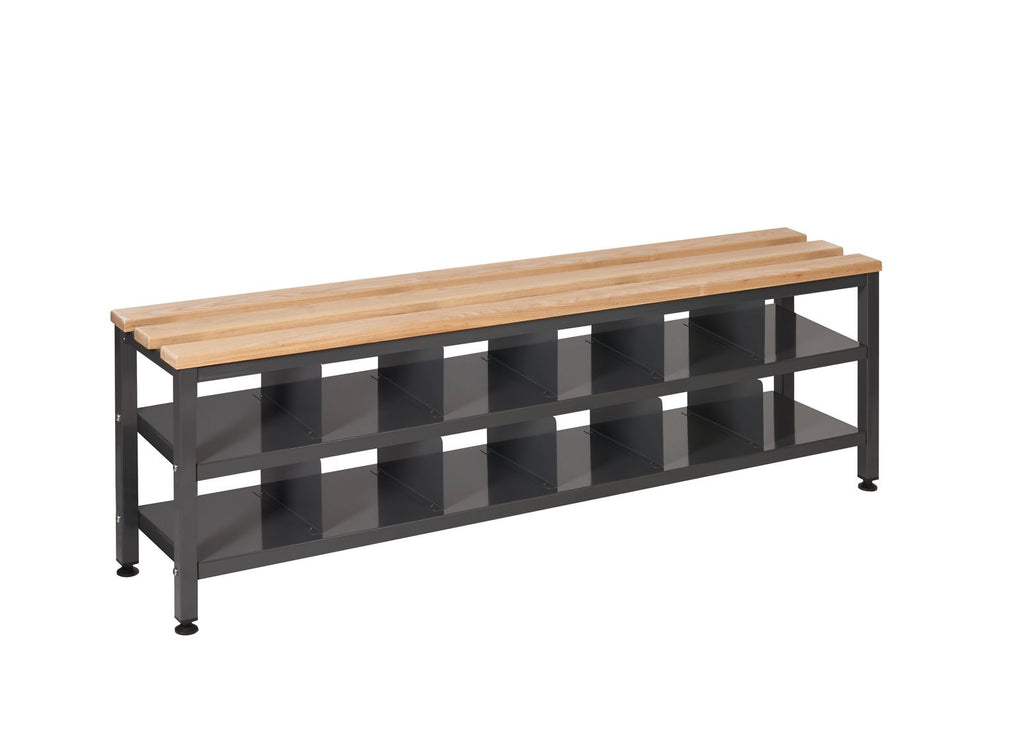 changing room bench with shoe storage (4485757468707)