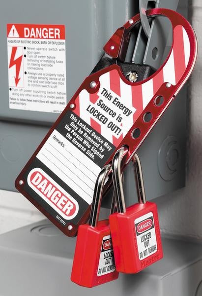 Red-labelled Safety Lockout Hasp (4555559895075)