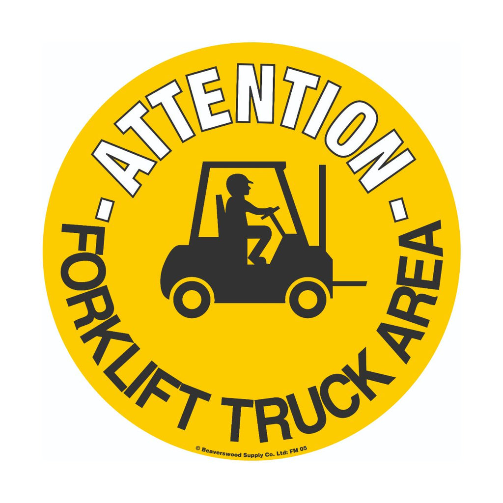 430mm Self Adhesive Floor Sign - Forklift Truck Area (4799458050083)