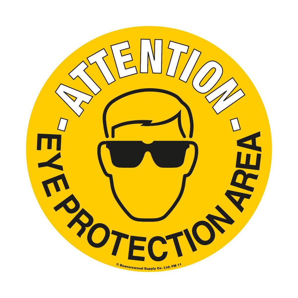 430mm Self Adhesive Floor Sign - Eye Protection Area (4799458213923)