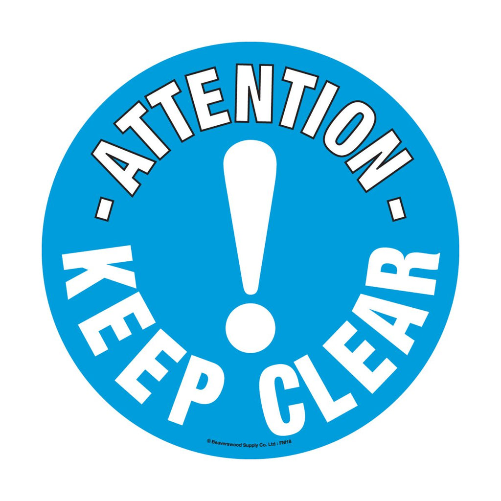430mm Self Adhesive Floor Sign - Keep Clear (4799458344995)