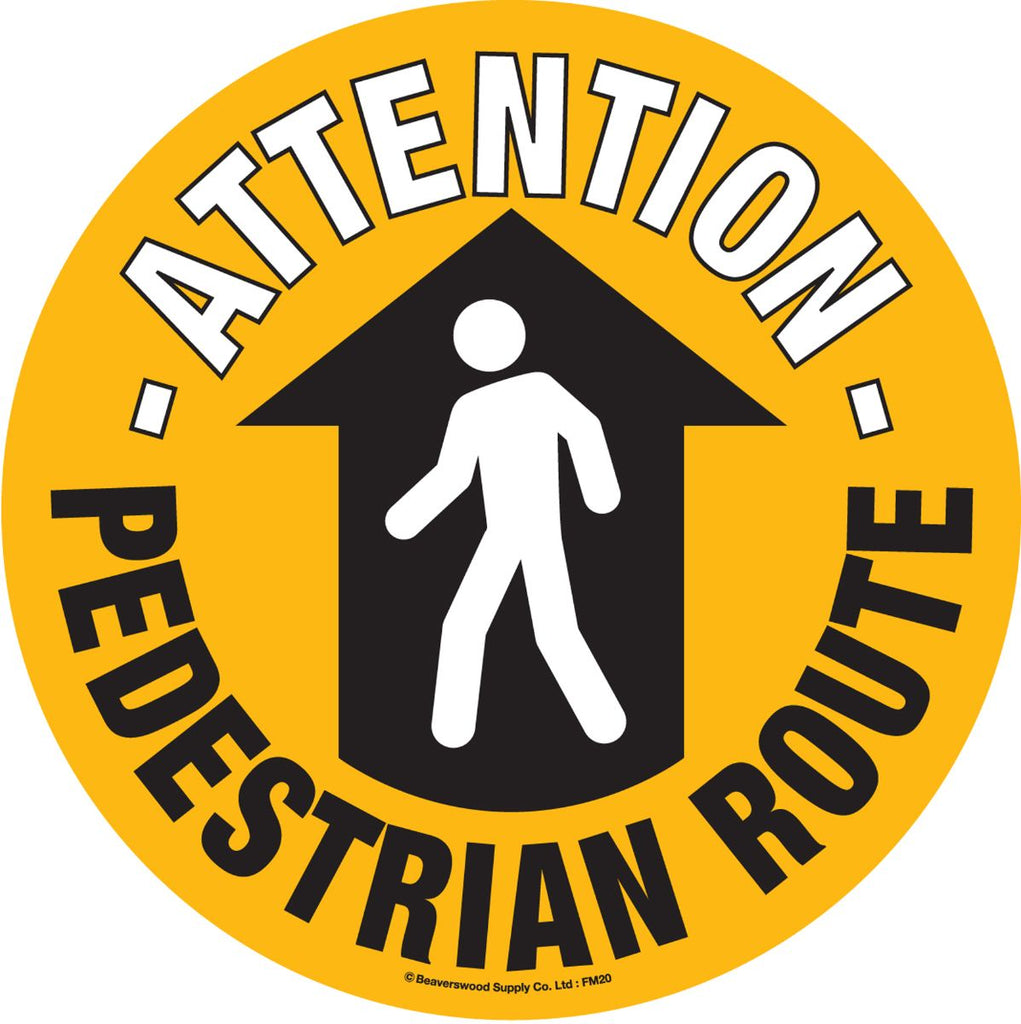 Pedestrian Route Self Adhesive Floor Sign - 430mm (4575321489443)