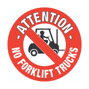 430mm Self Adhesive Floor Sign - No Forklift Trucks