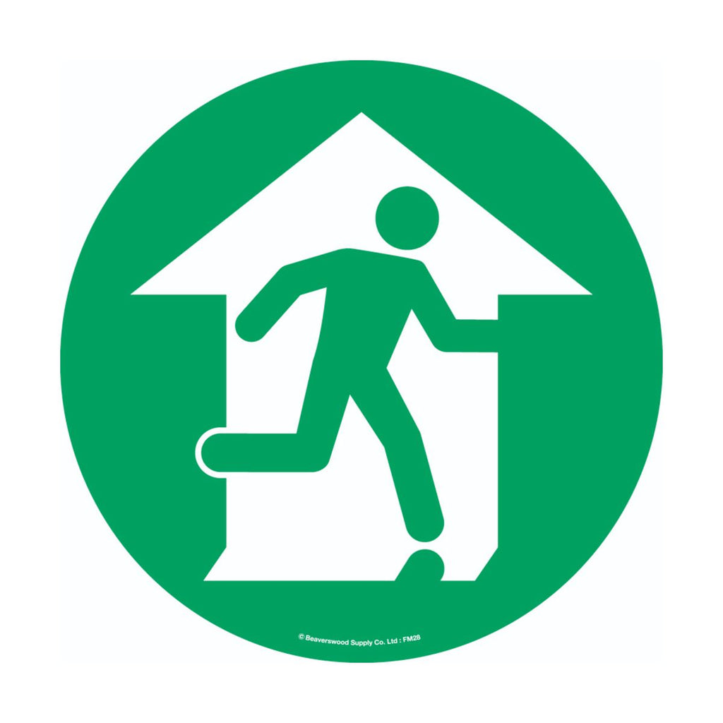 430mm Self Adhesive Floor Sign - Fire Exit - no text (4799458705443)