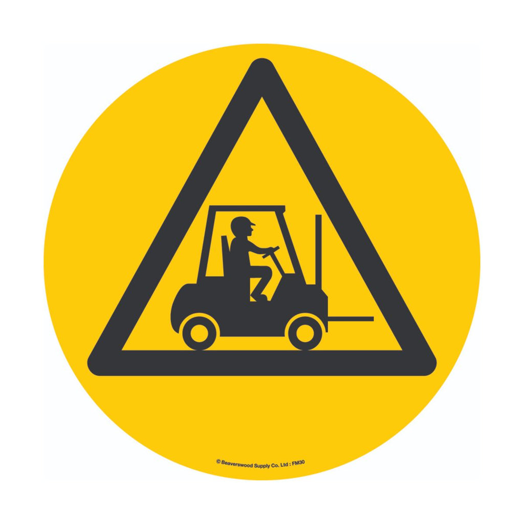 430mm Self Adhesive Floor Sign - Forklift Truck Area Symbol (4799458770979)