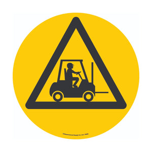 430mm Self Adhesive Floor Sign - Forklift Truck Area Symbol