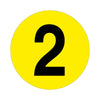 Yellow Floor Identification Markers - Printed Numbers (190mm Dia) 2 (4799458934819)