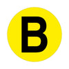 Yellow Floor Identification Markers - Printed Letters (190mm Dia) B (4799458967587)