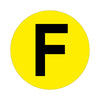 Yellow Floor Identification Markers - Printed Letters (190mm Dia) F (4799458967587)