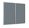 Lockable Aluminium-Framed Two-Door Notice Board (6180470292651)