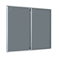 Lockable Aluminium-Framed Two-Door Notice Board