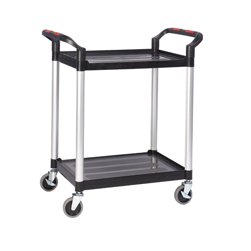Eco Ali-Plastic 2 Tier Shelf Trolley 750mm (l) x 460mm (w) x 940mm (h) (4589903118371)