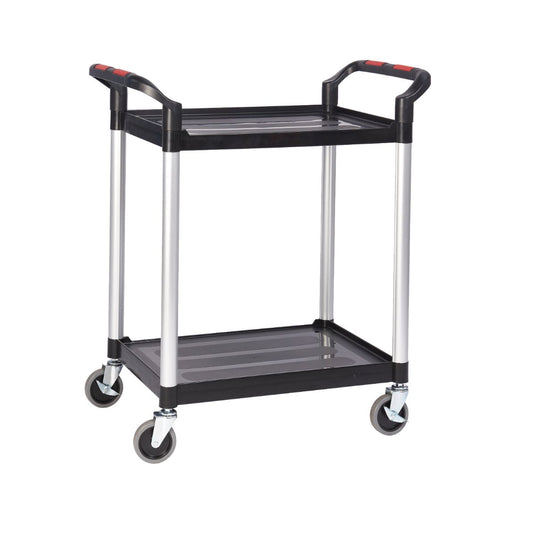 Eco Ali-Plastic 2 Tier Shelf Trolley 750mm (l) x 460mm (w) x 940mm (h) (4589903118371)