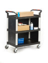 Eco Ali-Plastic 3 Tier Shelf Trolley with Sides 750mm (l) x 460mm (w) x 980mm (h) (4589903183907)