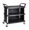 Eco Ali-Plastic 3 Tier Shelf Trolley with Sides 990mm (l) x 515mm (w) x 1010mm (h) (4589903183907)