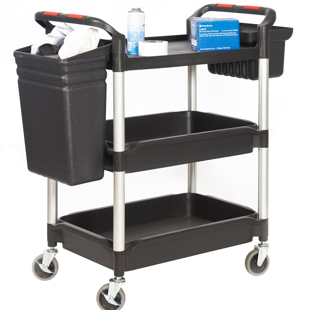 Deep Tray Shelf Trolleys with Storage Bins (4589903085603)