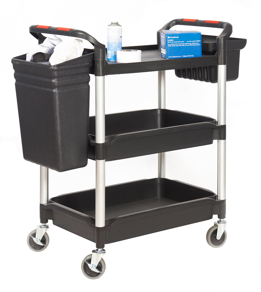 Deep Tray Shelf Trolleys with Storage Bins (4589903085603)